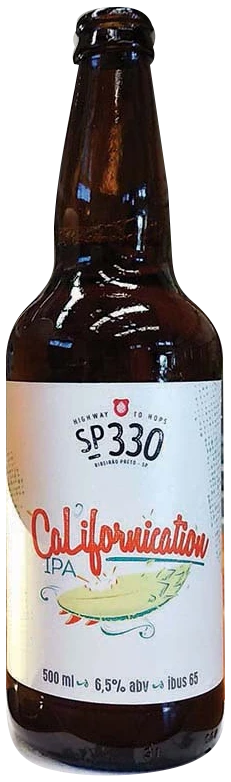 Garrafa real da cerveja SP 330 Californication